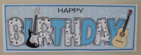 Guitars Birthday Large Dl by Linda Short