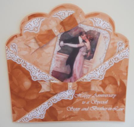Dancing Couple Lace Cross Faux Pocket Cf Mini Kit by Linda Short
