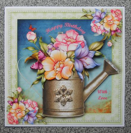 Fabulous Flora Vintage Watering Can by Linda Short