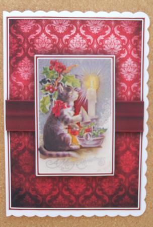 Christmas Cat Quick Card by Linda Short