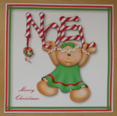 Gingerbread Noel - Inksaver Christmas Topper by Linda Short