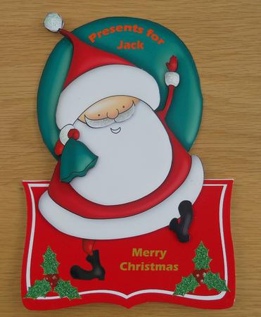 Over the Edge Jolly Happy Santa  by Linda Short