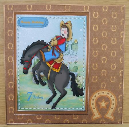 Lovekly Roundup Cowboy Card and Incert by Linda Short