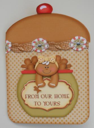 Christmas Shape Card Ginger Jar Cookie by Linda Short