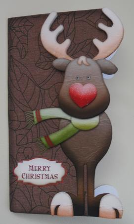 Christmas Shape Card Rudolf by Linda Short