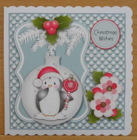 Penguin Bauble Christmas Topper Mini Kit by Linda Short