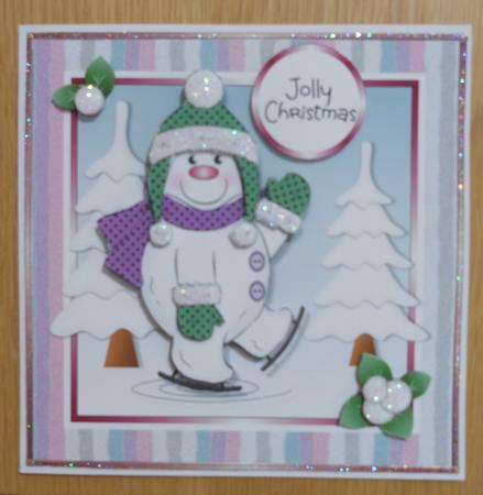 Ice Skating Snowman by Linda Short