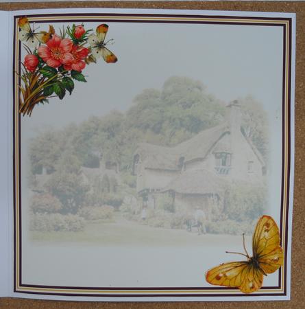 Vintage Cottage Scene Iv Insert by Linda Short