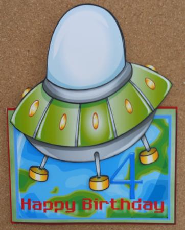 Lovely Over the Edge Space Ship by Linda Short