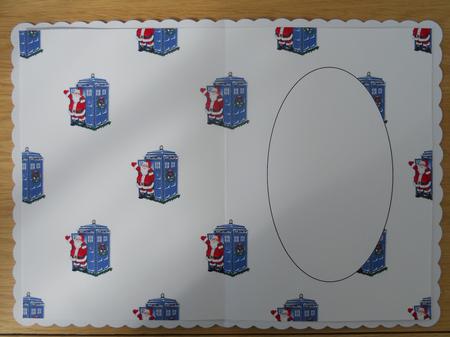 Santa Claus in Tardis Insert by Linda Short