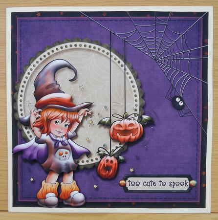 7.5 x 7.5 Cardtopper Am I Scare You by Linda Short