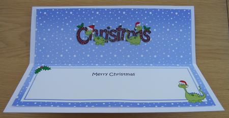 Christmas Denis Dinosaur Matching Large Dl Insert by Linda Short
