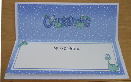 Christmas Denis Dinosaur Matching Large Dl Insert by Linda Short
