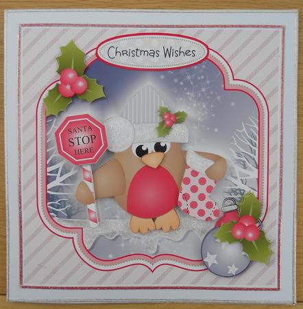 Santa Stop Here Robin Topper Mini Kit by Linda Short