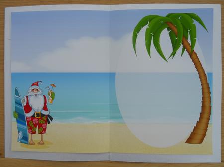 Surf's Up Santa Insert by Linda Short