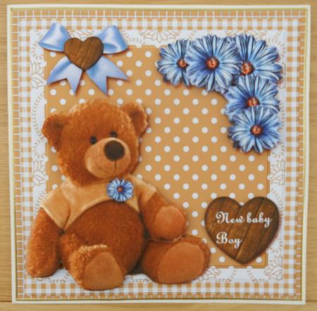 Teddie Bear New Baby Boy by Linda Short