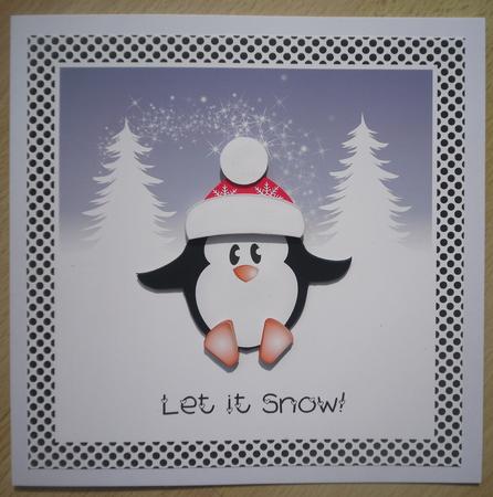 Let It Snow Penguin Topper by Linda Short