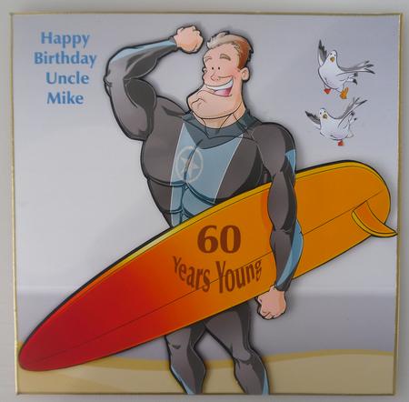 Surf Dude Ii 8x8 Quick Card by Linda Short