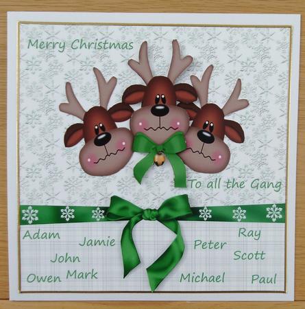 8in Backing Snowflakes-green Ribbon by Linda Short