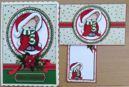 Snuggle Bear Christmas Mini Kit by Linda Short