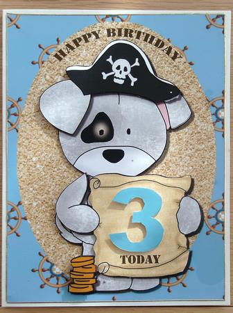 Pirate Dog with Scroll by Linda Short
