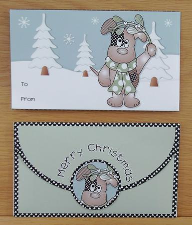 Henry with Mistletoe Christmas Money Wallet by Linda Short
