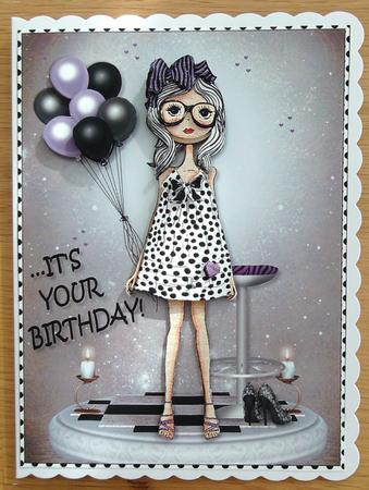 It's Your Birthday! Dotty Fashion Girl by Linda Short