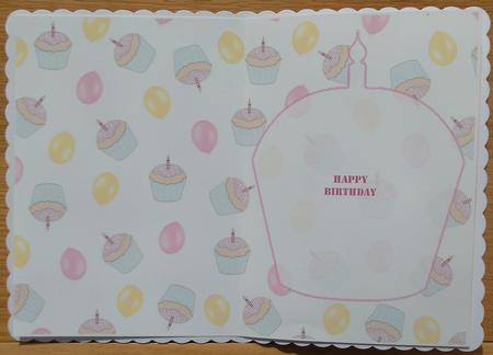 Cupcakes and Balloons Pink and Blue A5 Insert by Linda Short
