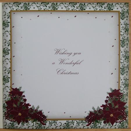Poinsettias & Beads Insert Panel by Linda Short