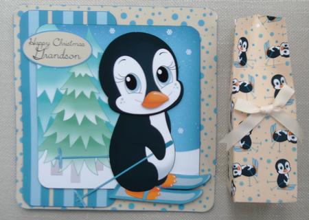 Penguin Fun Christmas Card Kit with Box by Linda Short