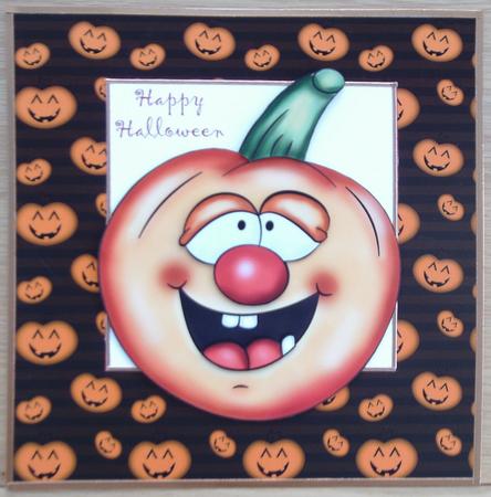 Halloween Happy Pumpkin Topper by Linda Short