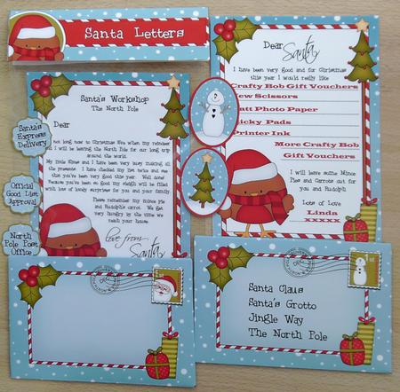 Xmas Bobbin Robin Child's Santa Letter to and from Santa by Linda Short