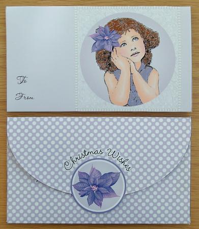 Vintage Girl Poinsettia Money Wallet by Linda Short