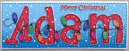 Xmas Adam Xmas Lights Large Dl & 3D Decoupage by Linda Short