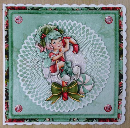 7.5 x 7.5 Card Topper Sweet Christmas by Linda Short