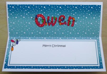 Xmas Owen Xmas Lights Matching Large Dl Insert by Linda Short