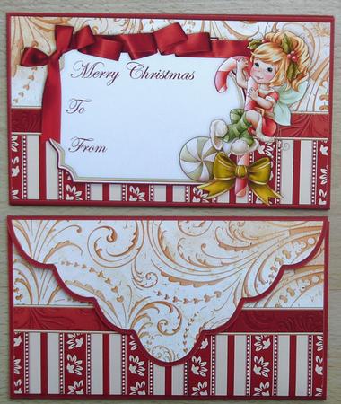 Candy Cane Fairy Christmas Money Wallet Envelope by Linda Short