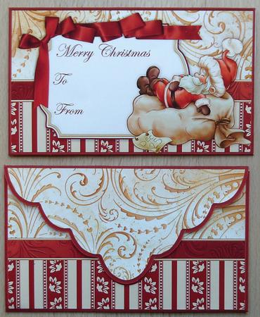 Shattered Santa Christmas Money Wallet Envelope by Linda Short