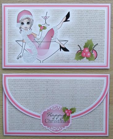 Christmas Cocktail Emma Money Wallet by Linda Short