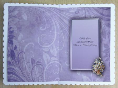 Basket of Purple Flowers Insert by Linda Short