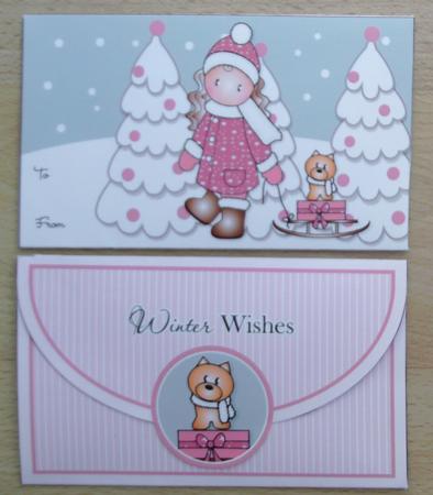 Chloe with Sledge Christmas Money Wallet by Linda Short