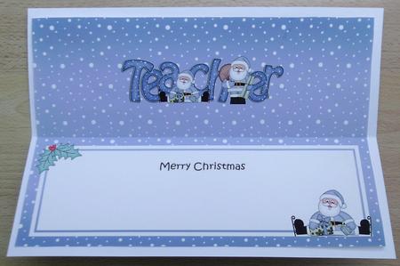 Large Dl Xmas Teacher Santa Insert by Linda Short