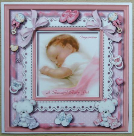 Congratulations a Beautiful Baby Girl by Linda Short