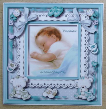 Congratulations a Beautiful Baby Boy by Linda Short