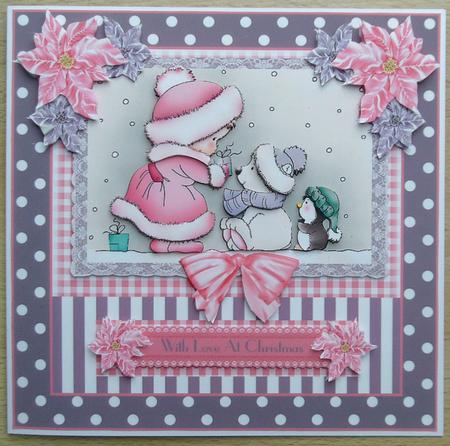 Cute the Giving of the Presents Card Front Kit by Linda Short