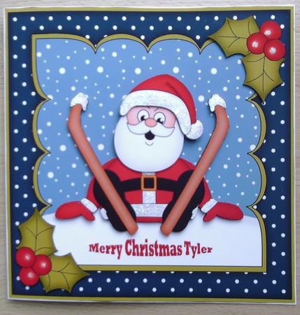 8x8 Xmas Oops Santa Mini Kit 3D Decoupage by Linda Short
