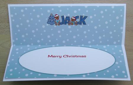 Christmas Teddies Jack Large Dl Insert by Linda Short