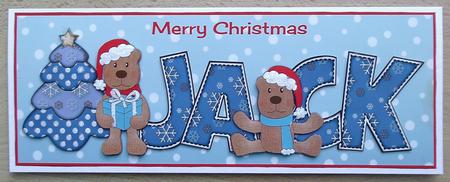 Christmas Teddies Jack Large Dl by Linda Short