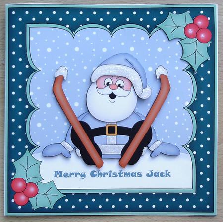 8x8 Xmas Oops Santa Mini Kit 3D Decoupage by Linda Short