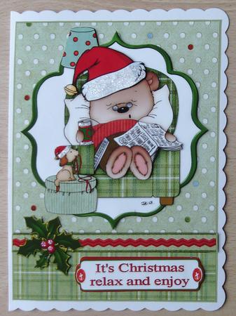 Relax and Enjoy Chritmas Quick Card by Linda Short